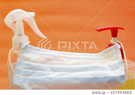 Medical spray alcohol antiseptic protective mask - protection quarantine, coronavirus, covid19 107443668