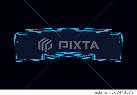 Futuristic frame in the shape of rectangular,...のイラスト素材 [107443673] - PIXTA