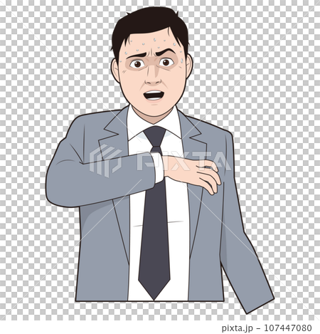 恐怖に慄く男性① 恐怖に慄く男性① 107447080