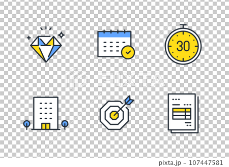 Business simple vector icon illustration set material 107447581
