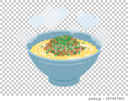 碗裡納豆蛋飯的插圖 碗裡納豆蛋飯的插圖 107447901