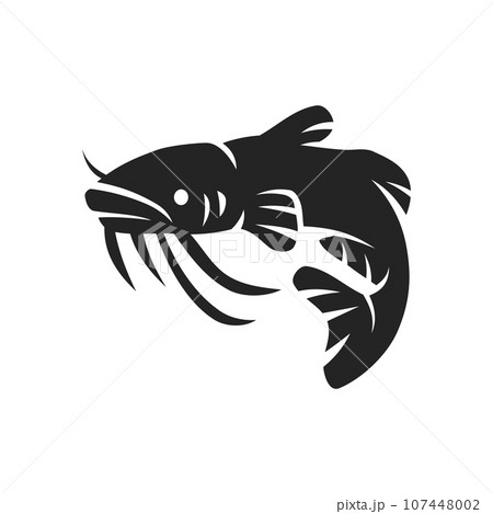 catfish logo template Isolated. Brand Identity. Icon Abstract Vector graphic catfish logo template Isolated. Brand Identity. Icon Abstract Vector graphic 107448002