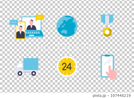 Business simple vector filled icon illustration set material 107448219