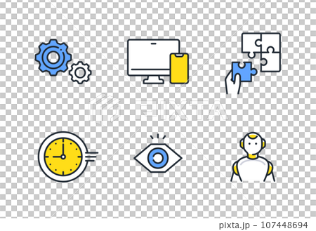 商業簡單向量線圖圖示插畫集素材 107448694
