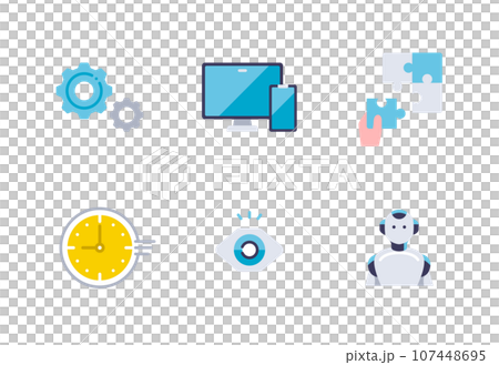 Business simple vector filled icon illustration set material Business simple vector filled icon illustration set material 107448695