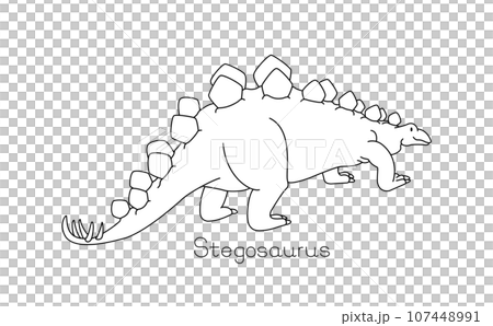 ステゴサウルス　横向き 107448991