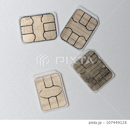 Nano simcard on white studio background Nano simcard on white studio background 107449128