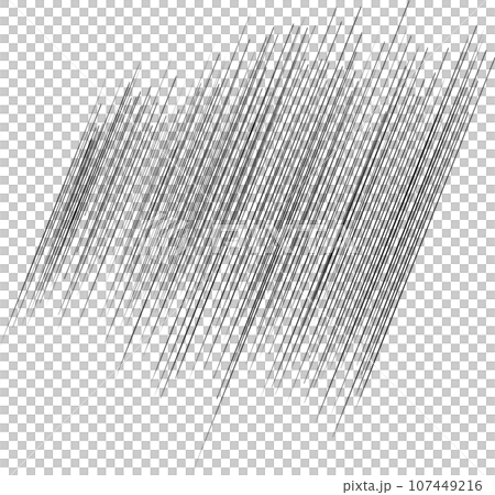 手書きのスクラッチ斜め線イラスト 107449216