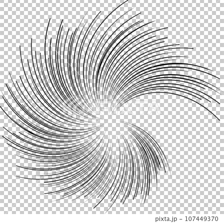 Hand-drawn spiral/circling line/tornado illustration 107449370