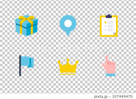 Business simple vector filled icon illustration set material 107449470