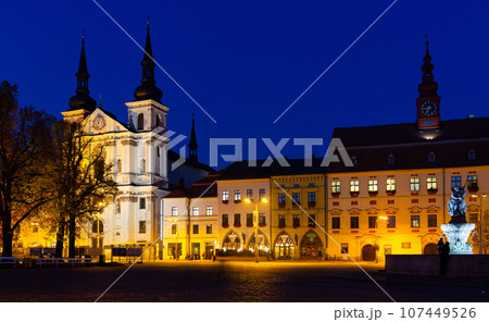 Night view of Masaryk Square, Jihlava Night view of Masaryk Square, Jihlava 107449526