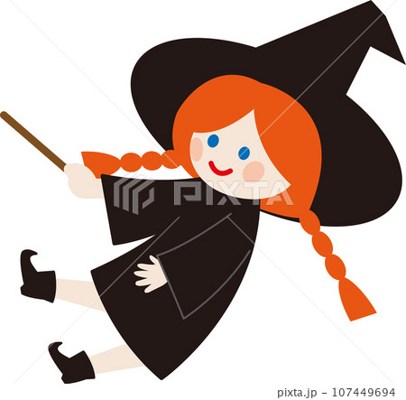 ハロウィンの仮装をした女の子のイラスト 107449694