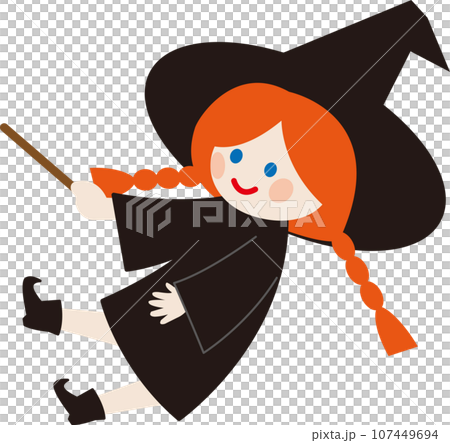 ハロウィンの仮装をした女の子のイラスト 107449694