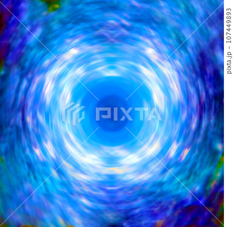 電磁場のような斑な光を放出する青の濃淡なクールな抽象的イメージ 電磁場のような斑な光を放出する青の濃淡なクールな抽象的イメージ 107449893