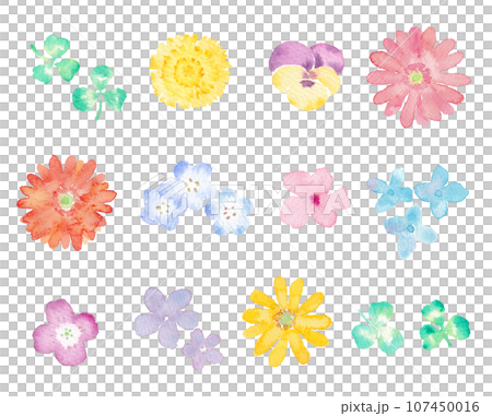 水彩手繪插畫花 107450016