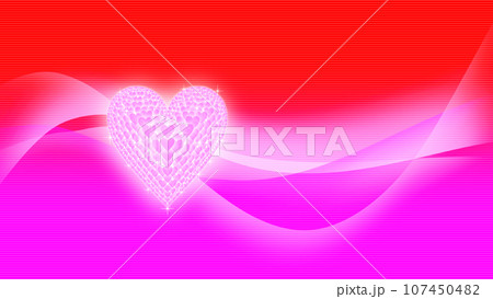 ハートの背景素材 8Kサイズ 107450482