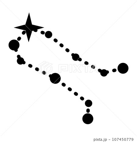 双子座の星座、ベクトル星座アイコン 107450779