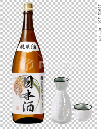 純米酒（1瓶棕色）附米畫） 107451697