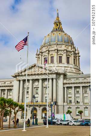 Betsy Ross flags in front of San Francisco city hall Betsy Ross flags in front of San Francisco city hall 107452355