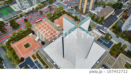 Aerial above Cathedral of Saint Mary of the Assumption in San Francisco Aerial above Cathedral of Saint Mary of the Assumption in San Francisco 107452712