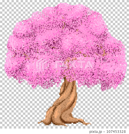 Cherry blossom tree Sakura tree in pixel 107453328