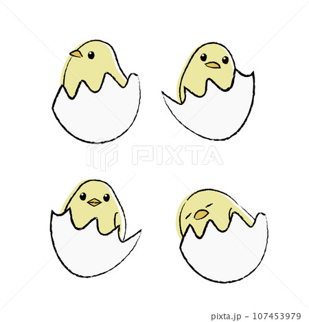 生まれたてひよこのイラスト カラー 生まれたてひよこのイラスト カラー 107453979