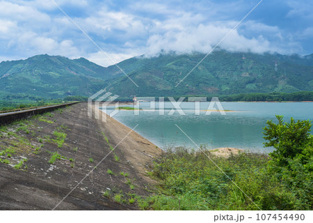 lake in the Khanh Hoa province of Vietnam before rain and thunder lake in the Khanh Hoa province of Vietnam before rain and thunder 107454490