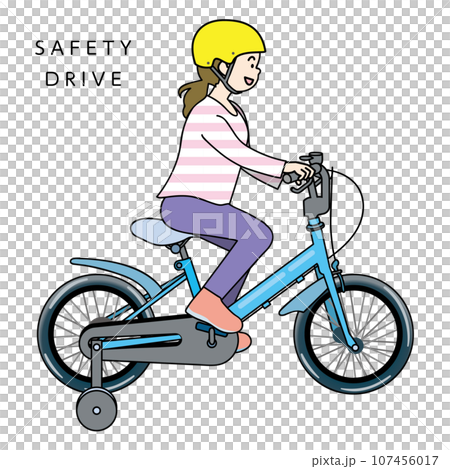 child girl riding a bicycle 107456017