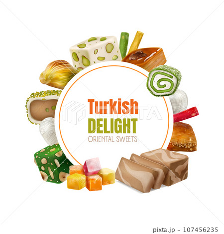 Turkish Delight Realistic Frame 107456235