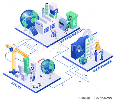 Esg Isometric Composition 107456299