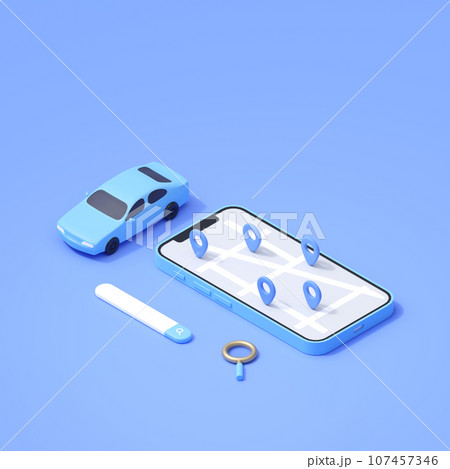 3DCG｜ドライブ中に地図アプリで検索 107457346