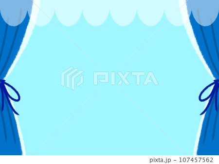 かわいい窓フレームイラスト素材【A4】【横】 かわいい窓フレームイラスト素材【A4】【横】 107457562