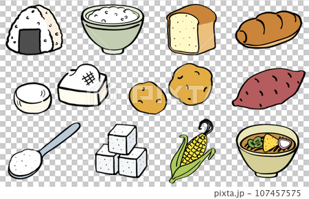 炭水化物 イラスト 炭水化物 イラスト 107457575
