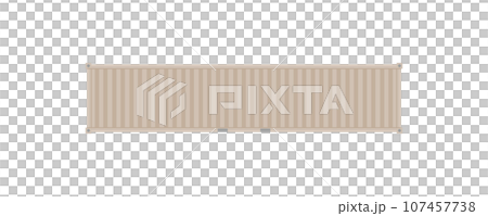 Vector illustration of the side of a 40-foot sea container/dry container 107457738
