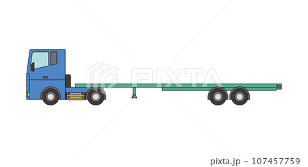 海上コンテナを輸送するトラック・セミトレーラーのベクターイラスト 海上コンテナを輸送するトラック・セミトレーラーのベクターイラスト 107457759