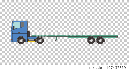 海上コンテナを輸送するトラック・セミトレーラーのベクターイラスト 海上コンテナを輸送するトラック・セミトレーラーのベクターイラスト 107457759