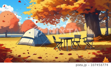 秋のキャンプ 107458774
