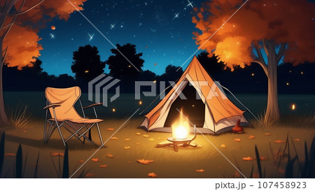 秋のキャンプ 107458923