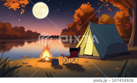 秋のキャンプ 107458926