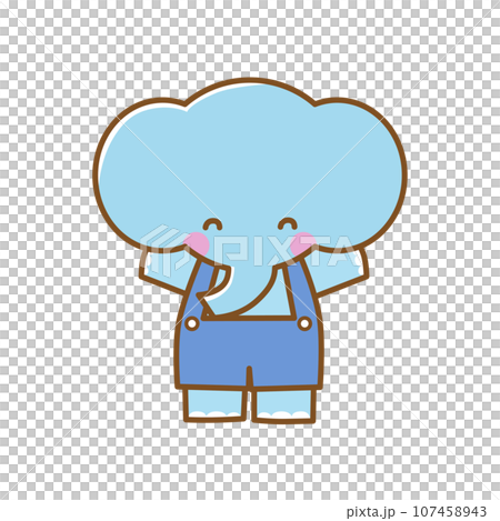 happy elephant character happy elephant character 107458943