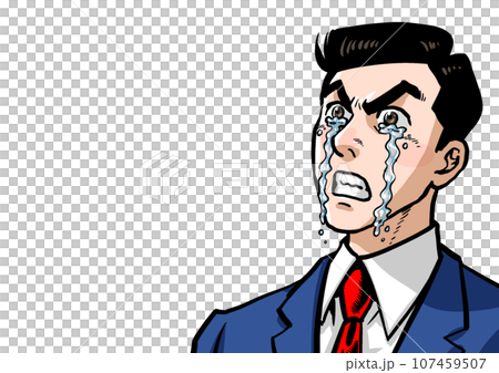 漫畫風格的商人流淚的插圖 107459507