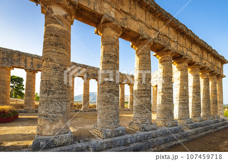 The Doric temple of Segesta. The archaeological site at Sicily. 107459718