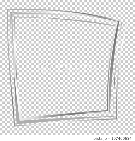 Luxury square metal frame silver 107460654