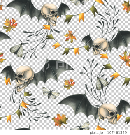 Leopard Print Skulls Png Pattern, Halloween Seamless Pattern, Repeating  Pattern for Commercial Use, Png and Jpeg