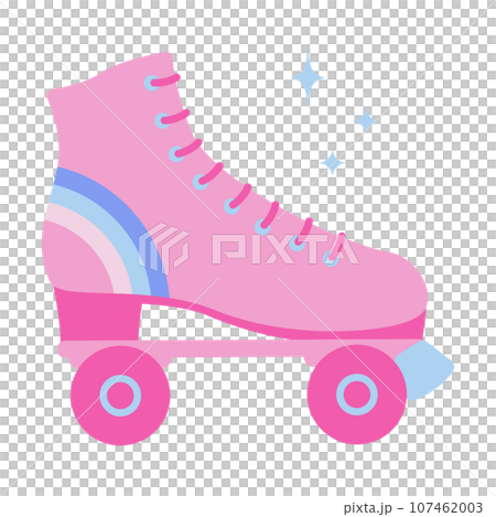 Illustration of retro roller skates 107462003