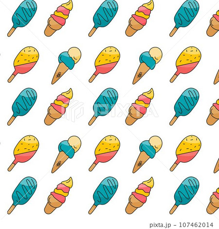 ice cream summer heat heat colored pattern 107462014