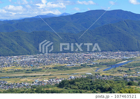 千曲川展望公園からの風景 長野県千曲市 千曲川展望公園からの風景 長野県千曲市 107463521