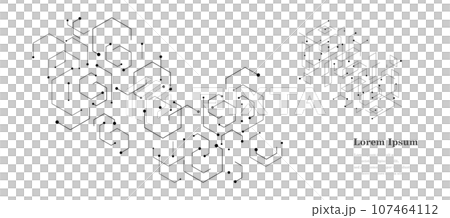幾何学 抽象 六角形 科学 背景 透過 107464112
