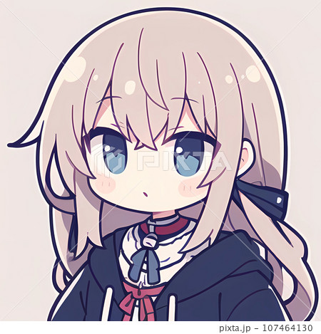 パーカー服の女の子 107464130