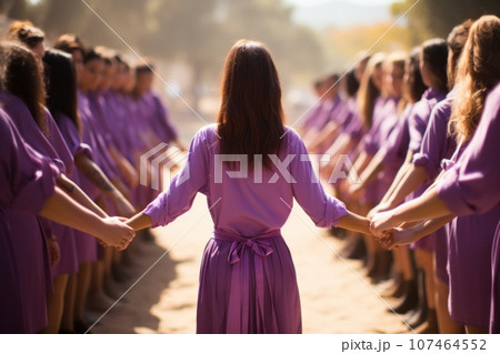person holding world violence day symbol. generate AI person holding world violence day symbol. generate AI 107464552